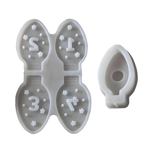 Adventskalender Zahlen 1-4 Silikonform Mit Glühbirne - Leichte Entformung Für Teelicht, Seife, Schokolade, Epoxidharz & Gips, Weihnachtsdeko Bastelset Adventskalender Zahlen 1-4 Silikonform Mit Glühbirne - Leichte Entformung Für Teelicht, Seife, Schokolade, Epoxidharz & Gips, Weihnachtsdeko Bastelset von Buerfu