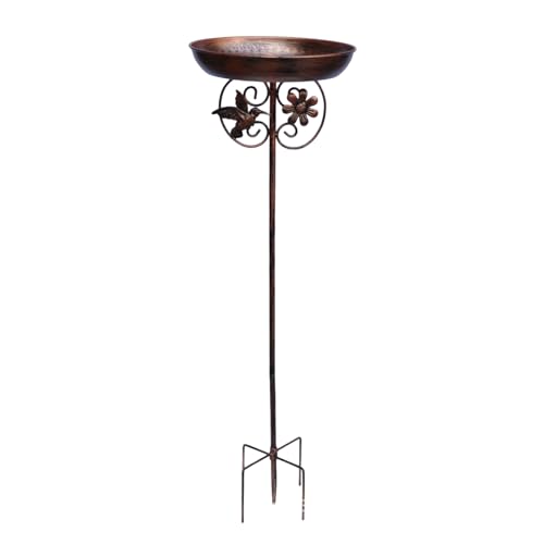 Buerfu 79cm Vogeltränke Stehend,Vogelbad Für Den Garten,Metall Vintage Freistehendes Vogelbad Mit Stabiler 5-Zinken-Basis,Wetterfeste Gartendeko Für Wildvögel Buerfu 79cm Vogeltränke Stehend,Vogelbad Für Den Garten,Metall Vintage Freistehendes Vogelbad Mit Stabiler 5-Zinken-Basis,Wetterfeste Gartendeko Für Wildvögel von Buerfu