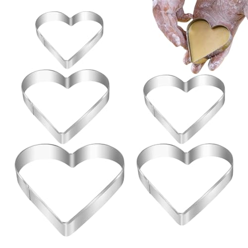 Buerfu Ausstechformen Set | Herzförmige Keksausstecher Form | Antihaft Fondant Formen Für Valentinstag - Hochzeit Geburtstag Babykuchen Muttertag von Buerfu