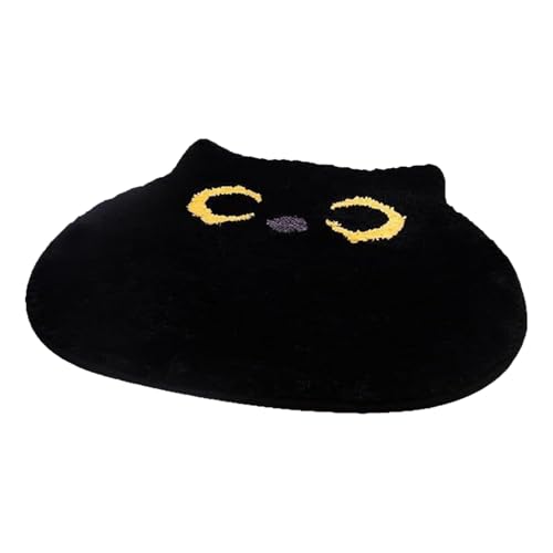 Buerfu Badematte Katze Design 50x55cm, Rutschfester Badteppich Waschbar & Absorbierend, Schwarze Katze Teppich Für Badezimmer, Dusche, Toilette, Eingangsbereich Mit Anti-Rutsch Rücken Buerfu Badematte Katze Design 50x55cm, Rutschfester Badteppich Waschbar & Absorbierend, Schwarze Katze Teppich Für Badezimmer, Dusche, Toilette, Eingangsbereich Mit Anti-Rutsch Rücken von Buerfu