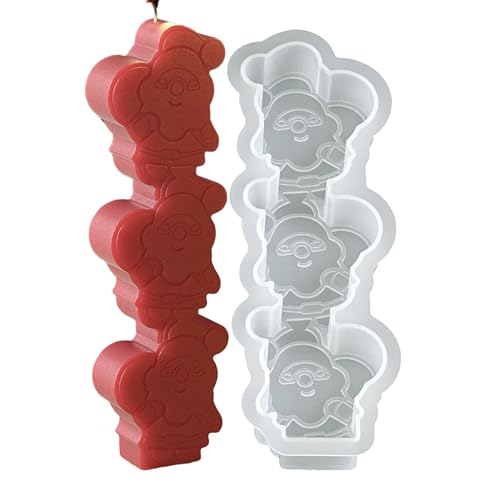 Buerfu Christmas Harz Formen | 3-Fach Kerzenformen Silikon,Bastelbedarf Für Schokolade Plätzchen Süßigkeiten Backen Ton Seife Epoxy Gips Party Deko Weihnachtsschmuck Buerfu Christmas Harz Formen | 3-Fach Kerzenformen Silikon,Bastelbedarf Für Schokolade Plätzchen Süßigkeiten Backen Ton Seife Epoxy Gips Party Deko Weihnachtsschmuck von Buerfu