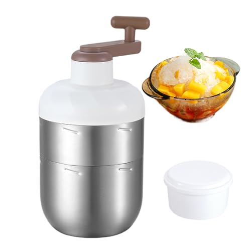 Buerfu Eisraspelmaschinen - Manueller Handkurbelzerkleinerer | Edelstahl Tragbarer Eismacher,Für Haushalt Küche Outdoor Picknick Cocktails Eisdiele von Buerfu