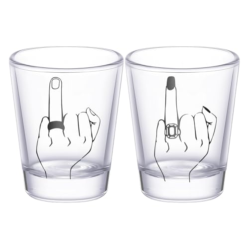 Buerfu Hochzeitsweingläser Für Und Bräutigam | Junggesellinnenabschied Ringfinger-Design Humorvolle Whiskygläser,Hochtransparente Getränkebehälter Für Partys Weihnachten Grillabend Buerfu Hochzeitsweingläser Für Und Bräutigam | Junggesellinnenabschied Ringfinger-Design Humorvolle Whiskygläser,Hochtransparente Getränkebehälter Für Partys Weihnachten Grillabend von Buerfu
