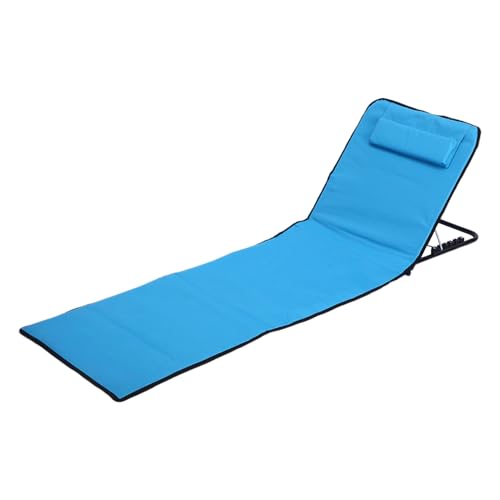 Buerfu Tragbare Strandmatte Stuhl, Folding Beach Lounge Chair Mit Verstellbare Rückenlehne Und Kopfstütze Für Outdoor Sand Camping Sonnenbaden Buerfu Tragbare Strandmatte Stuhl, Folding Beach Lounge Chair Mit Verstellbare Rückenlehne Und Kopfstütze Für Outdoor Sand Camping Sonnenbaden von Buerfu