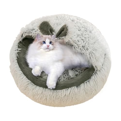 Buerfu Überdachtes Katzenbett - Teilweise Geschlossene Katzenhöhle Haustierbett | Warmer Schlafsack Und Nest Für Winter Kleine Hunde Und Kätzchen,Innenbereich Balkon Wohnzimmer Wohnung Schlafzimmer Buerfu Überdachtes Katzenbett - Teilweise Geschlossene Katzenhöhle Haustierbett | Warmer Schlafsack Und Nest Für Winter Kleine Hunde Und Kätzchen,Innenbereich Balkon Wohnzimmer Wohnung Schlafzimmer von Buerfu