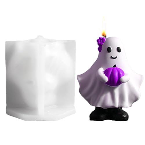 Halloween Silikonform Geist Und Kürbis Kerzenformen, Epoxidharz Geist Silikon Kerzen Gießform Für Halloween Deko Herbst Kerzen Seife von Buerfu