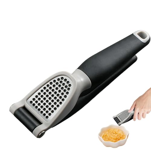 Knoblauchpresse Edelstahl, Knoblauchschneider Garlic Press, Zum Extrahieren Von Mehr Knoblauchpaste, Kompaktes Kochwerkzeug Für Knoblauch-Ingwer- von Buerfu