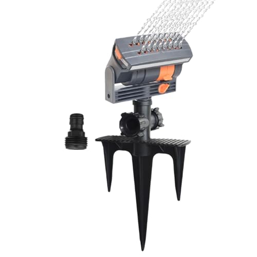 Rasensprinkler Mit Bodennadel Rasen-sprenger Große Flächen Fächerspray Einstellbarer Automatischer Rotationsfunktion Rasensprinklersystem Für Garten Und Rasen von Buerfu