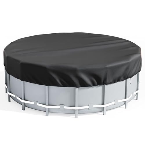 ‌Round Solar Pool Cover - 210d Oxford Stoff Mit Kordelmesser | wasserdichte Und Staubdichtere Abdeckung Für A-Bove Masse/Inground Pools & Whirlpools | UV -resistent Und Schwerwiegend von Buerfu