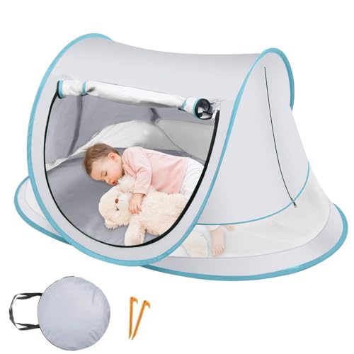 ‌p-op Up Baby Strandzelt Mit UV 50+ Schutz - Wasserdichtes Campingzelt Mit Feste Nägel& Tragetasche Für Garten, Picknick Und Reisen von Buerfu
