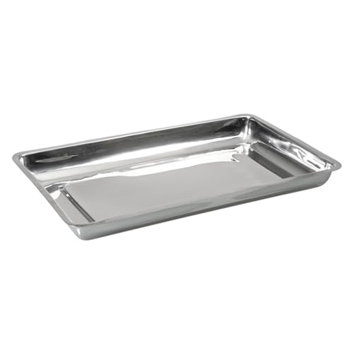 Bürkle Edelstahl Schale, Niedere Form, 200 mm Länge, 150 mm Breite, 50 mm Höhe von Bürkle