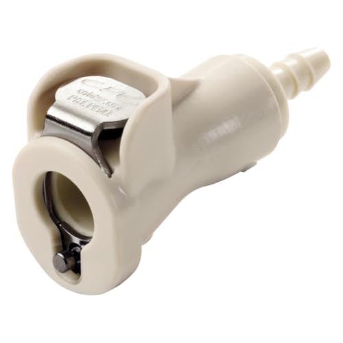 Bürkle PP Schnellverschluss-Schlauchkupplungen mit Außengewinde, mit Ventil, NW 6.4 mm, Vaterteil, 1/4" NPT Gewinde, 38 mm Länge von Bürkle