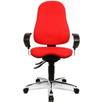 Topstar® Bürodrehstuhl Ortho 10, höhenverstellbare Armlehnen, rot von Topstar®