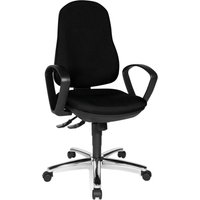 Topstar® Bürodrehstuhl Syncro-Steel II, Rückenlehne gepolstert, schwarz von Topstar®