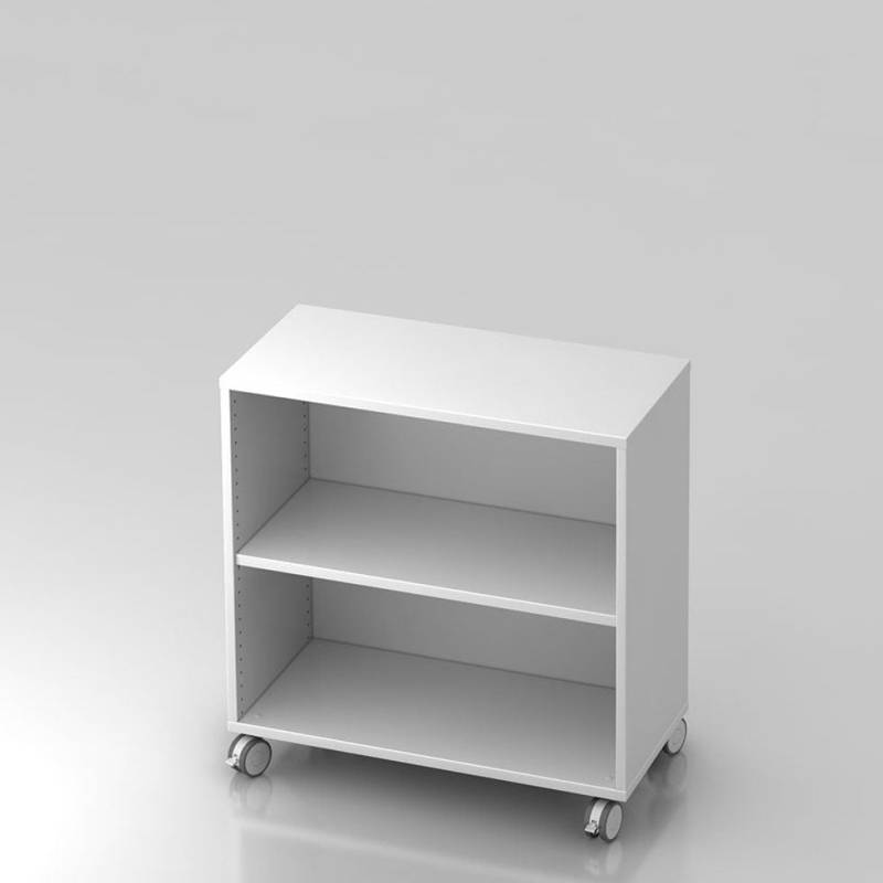 Aktenregal Büroregal PLUS MOBIL - Büromöbel Plus - 2 Ordnerhöhen 80cm breit auf Rollen - Made in Germany von Büromöbel Plus