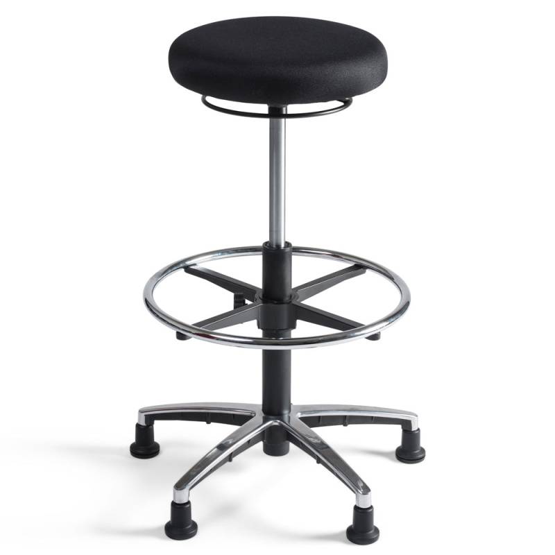 Arbeitshocker Hocker | Sitzpolster hoch mit Fußring | Ringmechanik | jetzt auf Rechnung kaufen von Büromöbel Plus