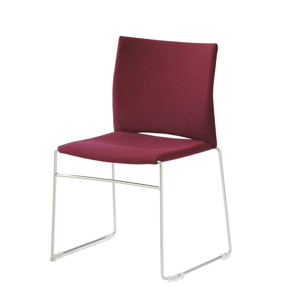 Besucherstuhl PLUS 4 - Kufenstuhl - Stuhl mit Sitz- & Rückenpolster - Reihenverbindbar & Stapelbar - Auf Rechnung kaufen von Büromöbel Plus