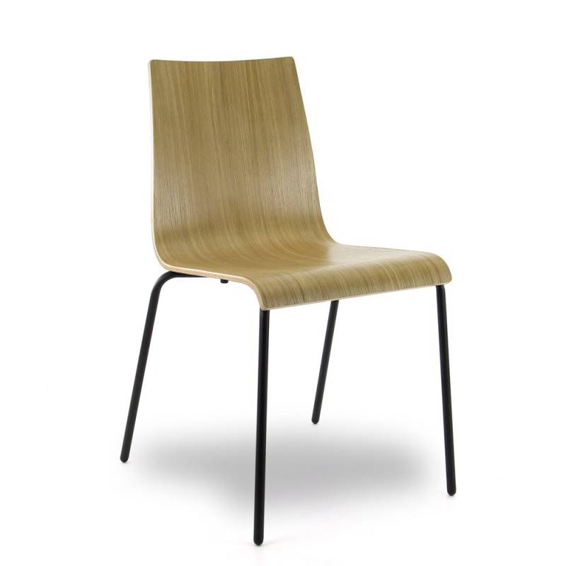 Stapelstuhl | Designerstuhl | Holzschale Eiche hell - auf Rechnung kaufen von Büromöbel Plus