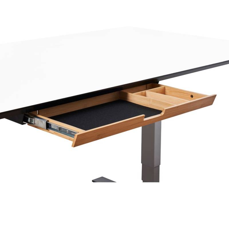 YOS Unterbauschublade Bambus - B 58,5 x T 24,3 x H 4,3 cm - Schublade Schreibtisch von YOS