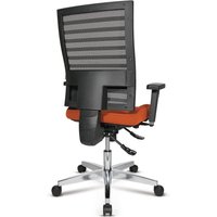 Topstar® Bürodrehstuhl P91-NET, Netzrücken schwarz, Sitz orange von Topstar®