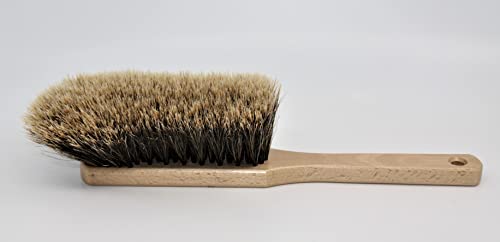 MAAJ Premium HANDFEGER MIT GESPALTENER ROSSHAAR-BESTÜCKUNG WIE ZU Omas Zeiten - SEHR WEICH - Made IN Germany von Bürstenfabrik - MADE IN GERMANY