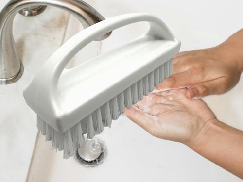 MAAJ HANDWASCHBÜRSTE MIT BÜGEL/Griff AUS Kunststoff Nylon Borsten - VEGAN - Made IN Germany von Bürstenfabrik - MADE IN GERMANY