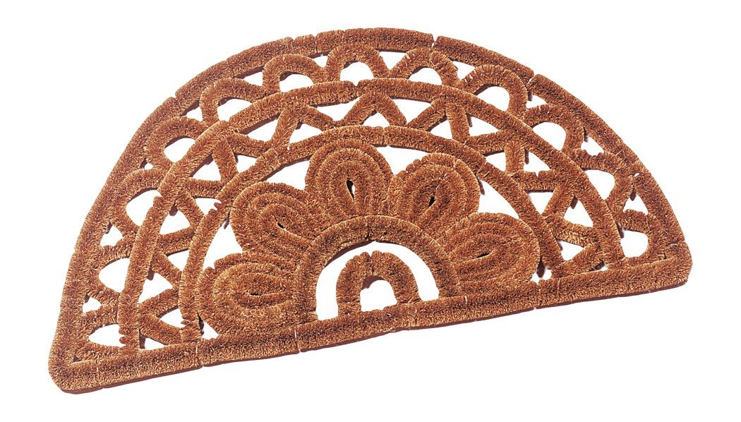 Fußmatte Kokos-Fußmatte, halbrund, 42x47 cm, Bürstenhaus Redecker von Bürstenhaus Redecker