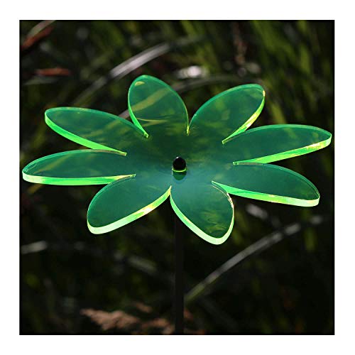 Plexiglas® Sonnenfänger Blüte Blume 14cm neon transparent fluoreszierend, Farbe:neongrün von Bütic GmbH