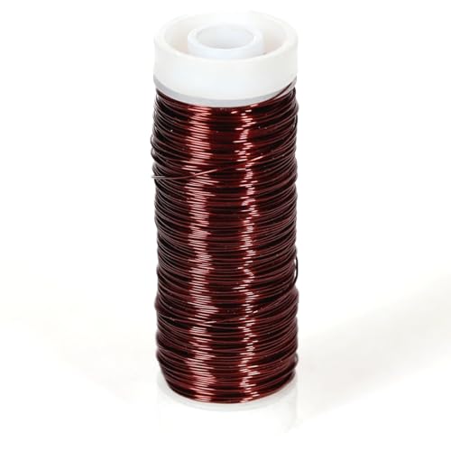 Bütic Draht - Bindedraht - Wickeldraht - Basteldraht 0,34mm Ø - 50m, Farbe:Braun von Bütic GmbH
