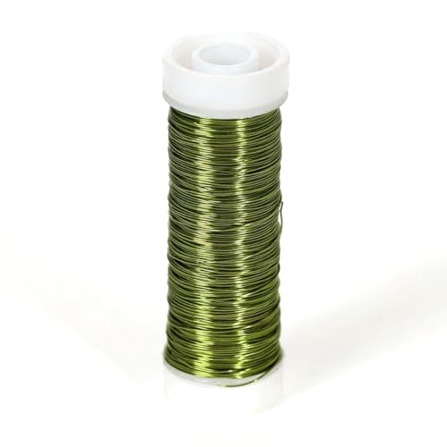 Bütic Draht - Bindedraht - Wickeldraht - Basteldraht 0,34mm Ø - 50m, Farbe:Olive von Bütic GmbH