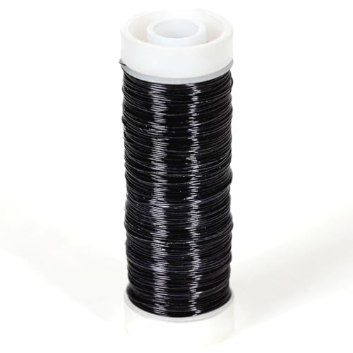 Bütic Draht - Bindedraht - Wickeldraht - Basteldraht 0,34mm Ø - 50m, Farbe:Schwarz von Bütic GmbH
