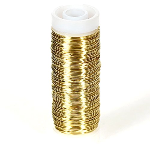 Bütic Draht - Bindedraht - Wickeldraht - Basteldraht 0,34mm Ø - 50m, Farbe:Gold von Bütic GmbH