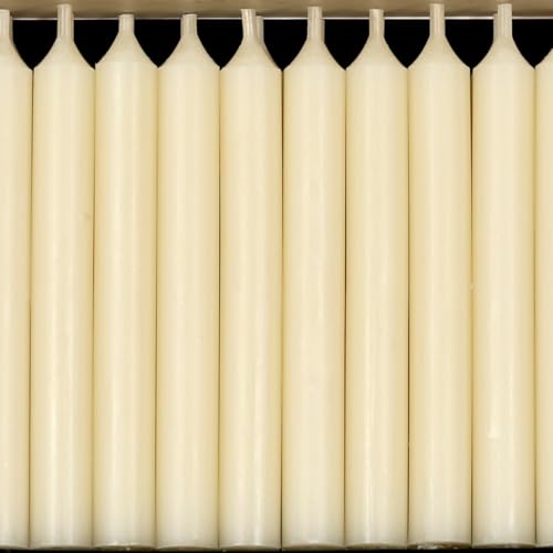 Bütic GmbH 20 Baumkerzen durchgefärbt 110mm x Ø 13mm - Kerzen mit rückstandsfreiem Abbrand, 2,5h Brenndauer, rußarm, geruchsneutral, Farbe:Elfenbein Bütic GmbH 20 Baumkerzen durchgefärbt 110mm x Ø 13mm - Kerzen mit rückstandsfreiem Abbrand, 2,5h Brenndauer, rußarm, geruchsneutral, Farbe:Elfenbein von Bütic GmbH