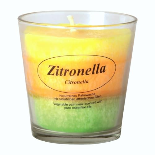 Bütic GmbH 3-farbige Stearin Duftkerzen im Glas, Duft:Zitronella Bütic GmbH 3-farbige Stearin Duftkerzen im Glas, Duft:Zitronella von Bütic GmbH