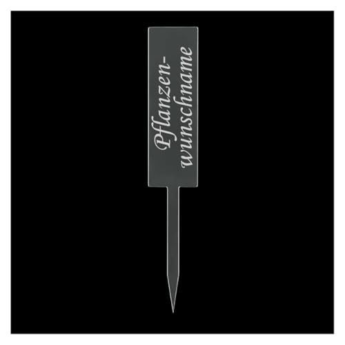 Bütic GmbH Acrylglas Pflanzschilder Stab farblos - Gartenstecker, Kräuter-Stab, Pflanzenstecker - Auswahl + Wunschname - wetterfest, Pflanzenname:Bohnenkraut von Bütic GmbH