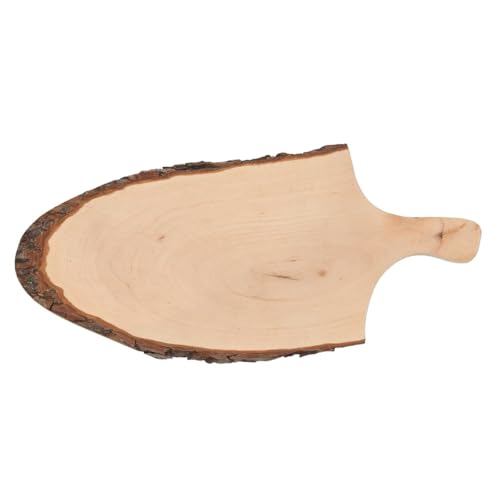Bütic GmbH Griff-Rindenbrett oval - Holzbrett Wurstbrett Käsebrett, Brettgröße:ca. 30 x 15 x 1.5 cm von Bütic GmbH