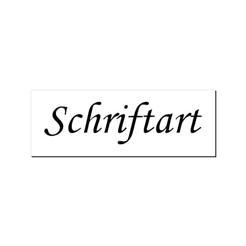 Bütic GmbH Klingelschild Namensschild Türschild selbstklebend 50-70mm - Größe/Farbe/Schrift, Farbe:Weiß/Text Schwarz, Größe:60x15mm von Bütic GmbH