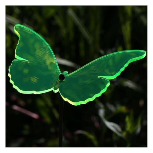 Bütic GmbH Plexiglas® Sonnenfänger Schmetterling 14cm neon transparent fluoreszierend wetterfest, inkl. 100cm Schwingstab, Farbe:Neonorange von Bütic GmbH