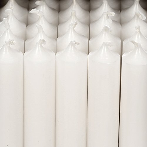 Bütic GmbH durchgefärbte Stabkerzen 100mm x Ø 22mm - Kerzen mit rückstandsfreiem Abbrand, Farbe:Weiss, Set mit:25 Stück von Bütic GmbH