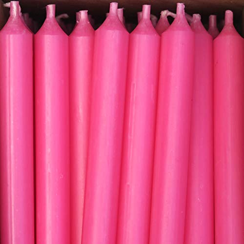 Bütic GmbH durchgefärbte Stabkerzen 110mm x Ø 13mm - Kerzen mit rückstandsfreiem Abbrand, Farbe:Pink, Set mit:50 Stück von Bütic GmbH