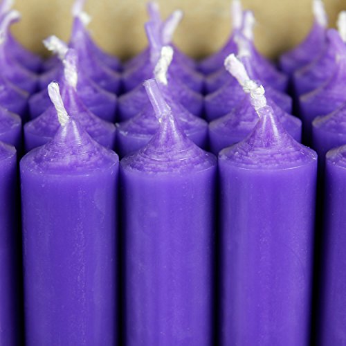 Bütic GmbH durchgefärbte Stabkerzen 250mm x Ø 22mm - Kerzen mit rückstandsfreiem Abbrand, Farbe:Violett, Set mit:25 Stück von Bütic GmbH