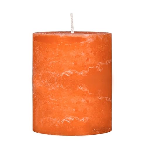 Bütic GmbH Stumpenkerzen durchgefärbt rustikal 75mm x Ø 65mm - Kerzen mit strukturierter, aufgerauter Oberfläche, Brenndauer von 31h, geruchsneutral, rußarm, Farbauswahl, Farbe:Orange Bütic GmbH Stumpenkerzen durchgefärbt rustikal 75mm x Ø 65mm - Kerzen mit strukturierter, aufgerauter Oberfläche, Brenndauer von 31h, geruchsneutral, rußarm, Farbauswahl, Farbe:Orange von Bütic GmbH