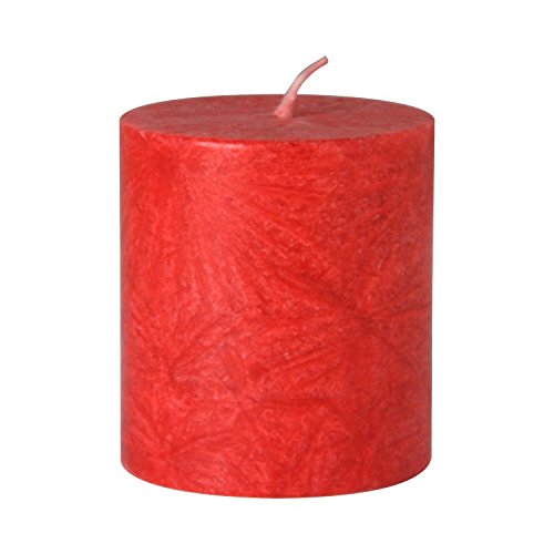 Bütic GmbH durchgefärbte Stumpenkerzen, Stearin-Kerzen in 50mm Durchmesser, Farbe:Rot, Größe:65mm hoch von Bütic GmbH
