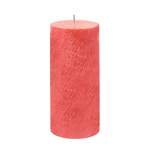 Bütic GmbH durchgefärbte Stumpenkerzen, Stearin-Kerzen in 64mm Durchmesser, Farbe:Rot, Größe:135mm hoch von Bütic GmbH