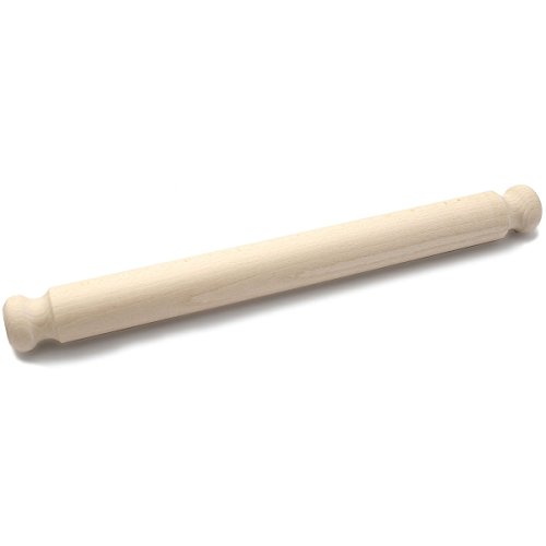Bütic Natur Pizzarolle Nudelholz Teigrolle Teigausroller Buchenholz, Artikel:mit Griff 480 x 48mm von Bütic GmbH