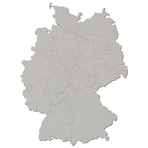 Deutsche Bundesländer Pappe Zuschnitt - Größe 20-50cm, einzeln oder im Pack mit 10, 25, 50 und 100 Stück erhältlich. Zum Basteln und Bemalen., Pack mit:100 Stück, Höhe:24cm hoch von Bütic GmbH