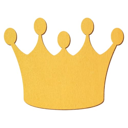 Goldene Holz Krone V2-3-50cm Deko Basteln, Größe:11cm, Pack mit:1 Stück von Bütic GmbH