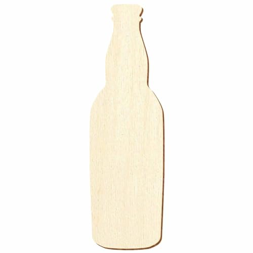 Holz Bierflasche - Deko Basteln 3-50cm, Größe:9cm, Pack mit:1 Stück von Bütic GmbH