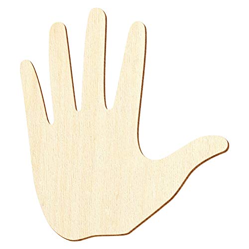 Holz Hand - Deko Basteln 3-50cm, Größe:17cm, Pack mit:50 Stück von Bütic GmbH