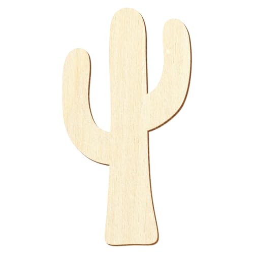 Holz Kaktus - Deko Basteln 3-50cm, Größe:15cm, Pack mit:10 Stück von Bütic GmbH